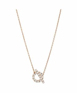 Hermes Finesse Pendant Rose Gold Diamond